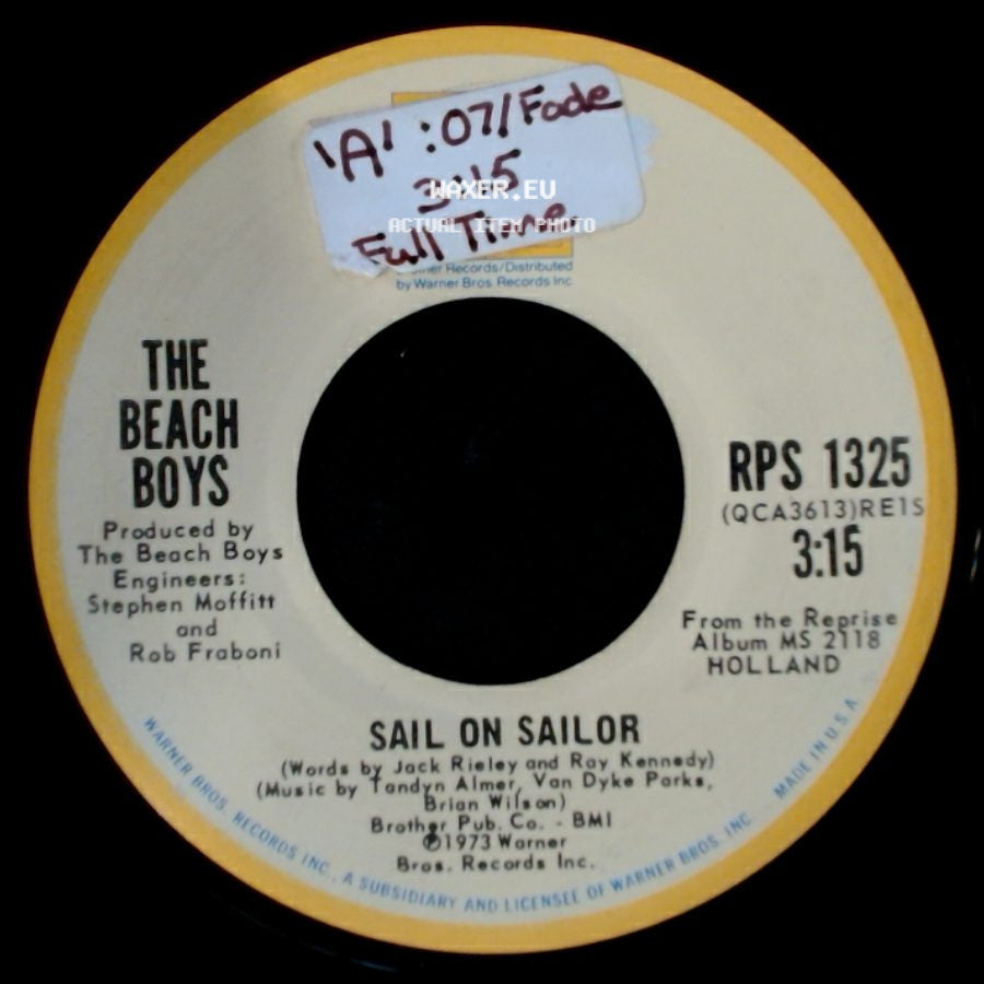 The Beach Boys - Only With You / Sail On Sailor side B