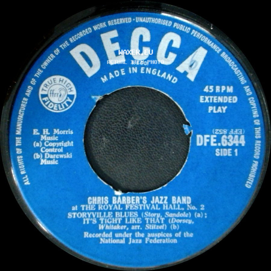 Chris Barber's Jazz Band - Storyville Blues / It's Tight Like That / Ice Cream / Oh, Didn't He Ramble side A
