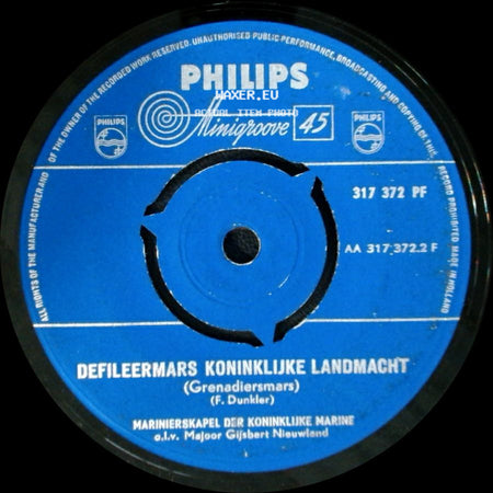 Marinierskapel Der Koninklijke Marine O.L.V. Majoor Gijsbert Nieuwland - Qua Patet Orbis - Mars / Defileermars Koninklijke Landmacht (Grenadiersmars) side B