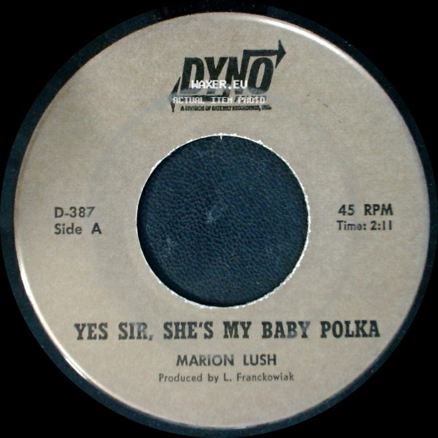 Marion Lush - Yes Sir, She's My Baby Polka / Write Me A Letter Waltz side A