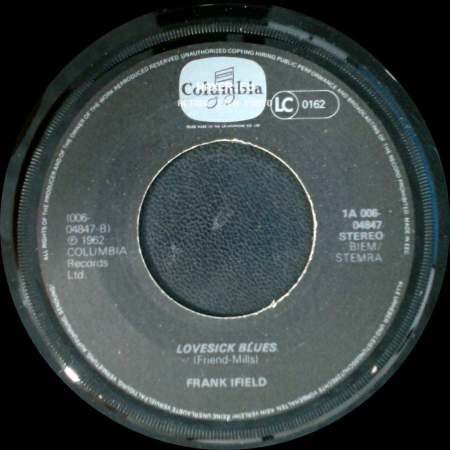 Frank Ifield - Lovesick Blues / Lovesick Blues side A