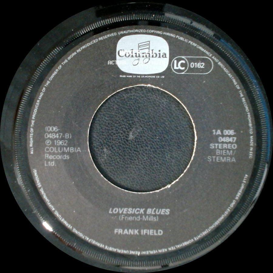 Frank Ifield - Lovesick Blues / Lovesick Blues side B
