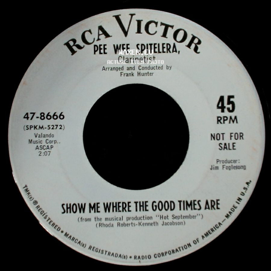 Pee Wee Spitelera, - Ebb Tide / Show Me Where The Good Times Are side B
