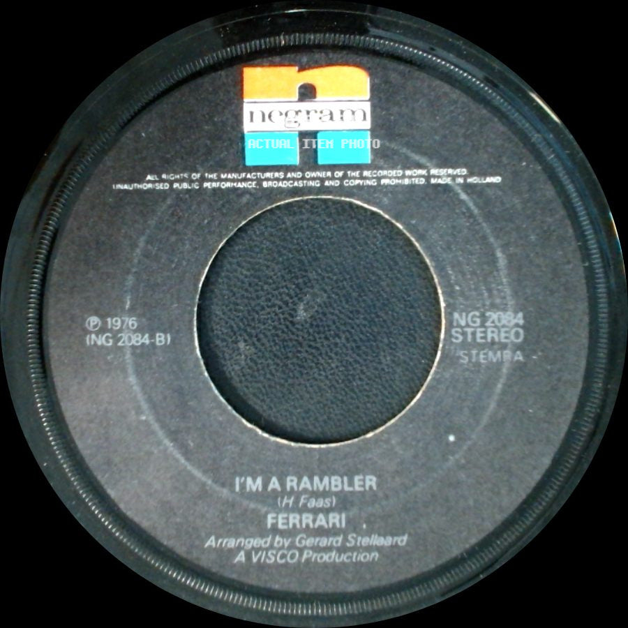 Ferrari - Sweet Love / I'm A Rambler side B