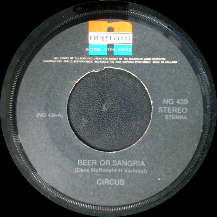 Circus - Do Do Do / Beer Or Sangria side B