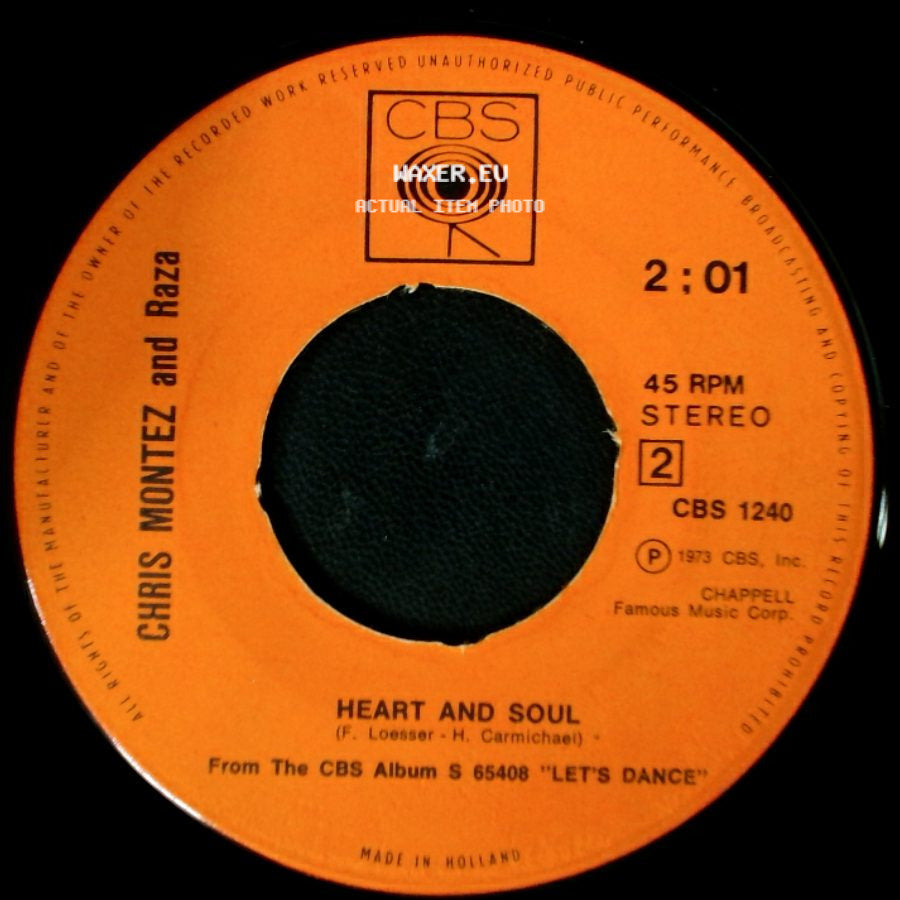 Chris Montez And Raza - Heart And Soul / Ay No Digas side A