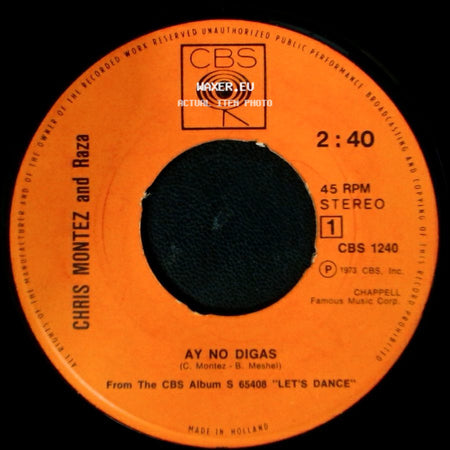 Chris Montez And Raza - Heart And Soul / Ay No Digas side B