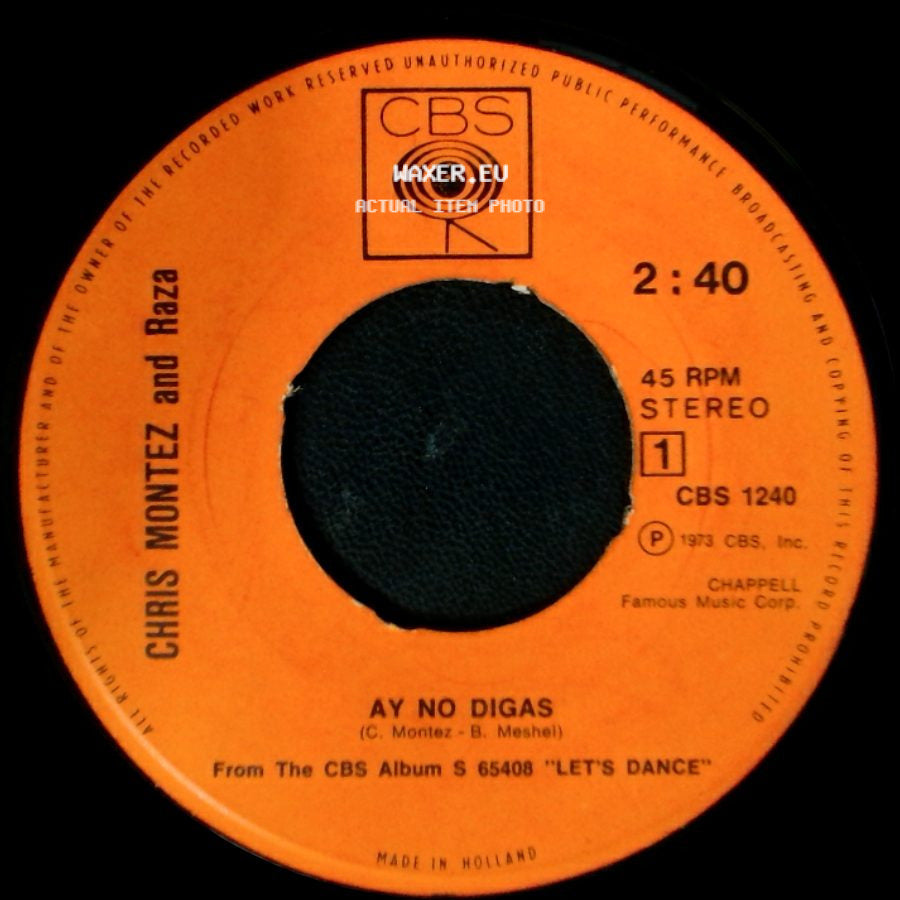 Chris Montez And Raza - Heart And Soul / Ay No Digas side B