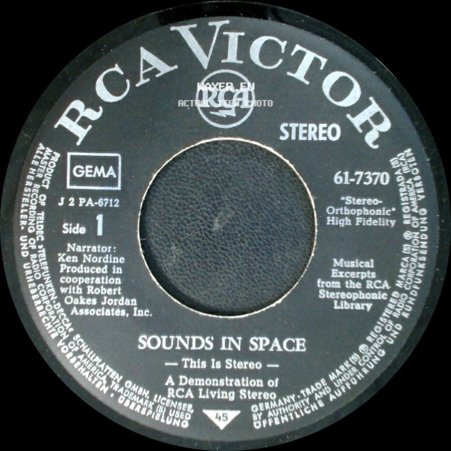 Unknown Artist - Sounds' In Space / Sounds In Space side A