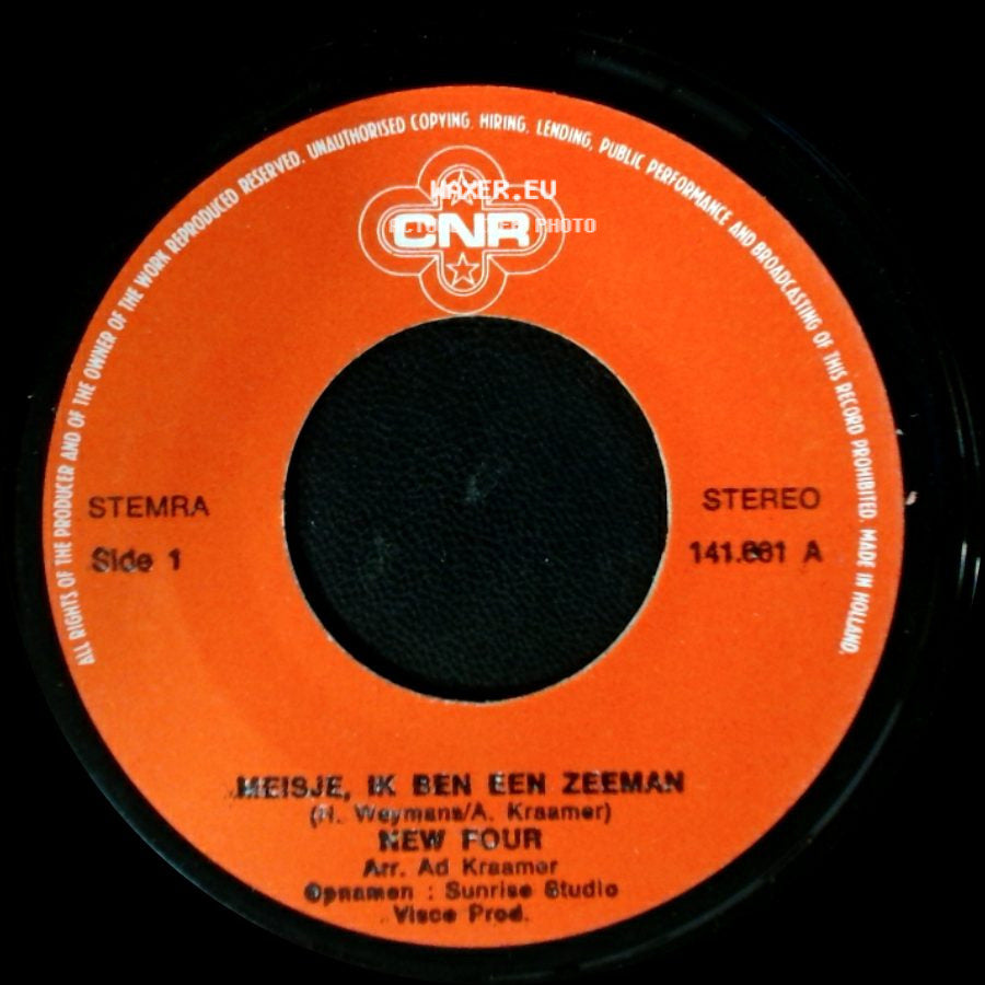 New Four - Meisje, Ik Ben Een Zeeman / Geluk Kent Geen Grenzen side A