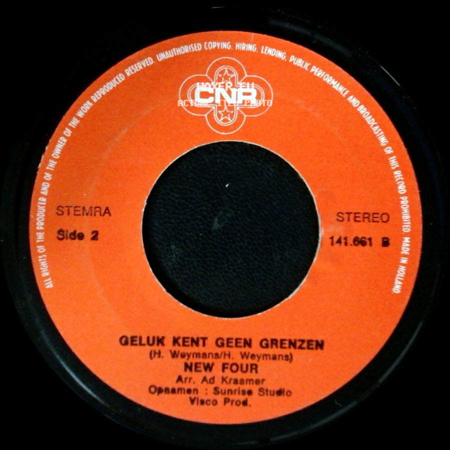 New Four - Meisje, Ik Ben Een Zeeman / Geluk Kent Geen Grenzen side B
