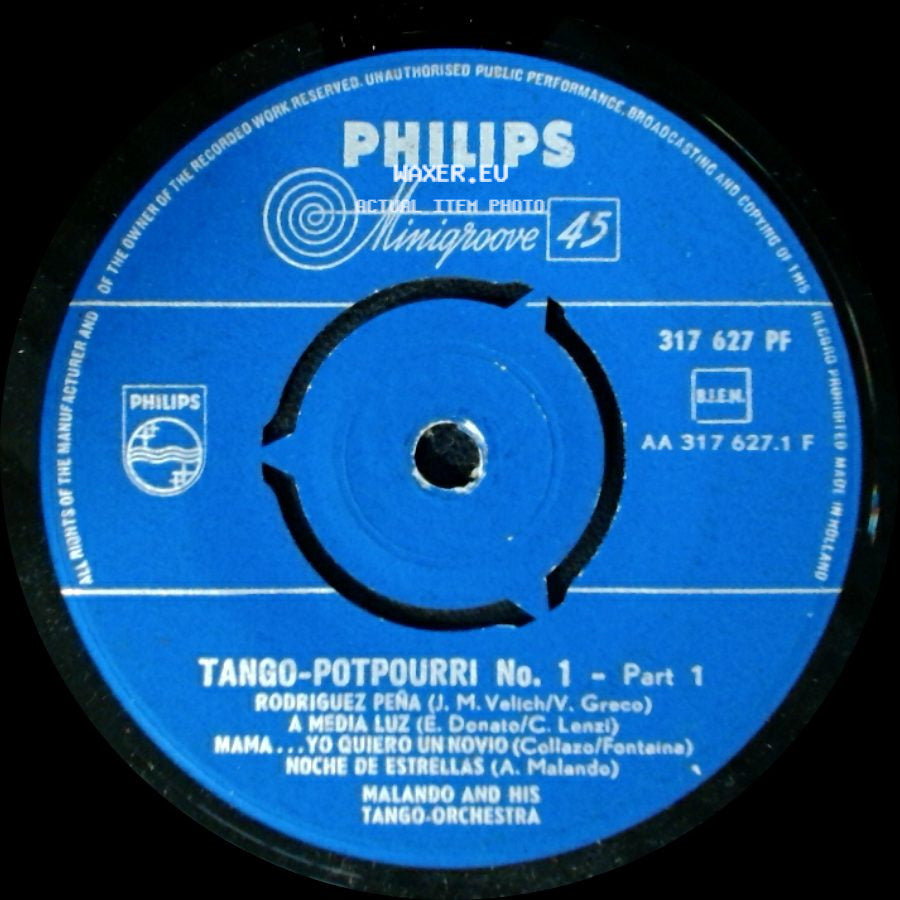 Malando And His Tango-Orchestra - Tango-Potpourri No. 1 - Part 2 / Tango-Potpourri No. 1 - Part 1 side B