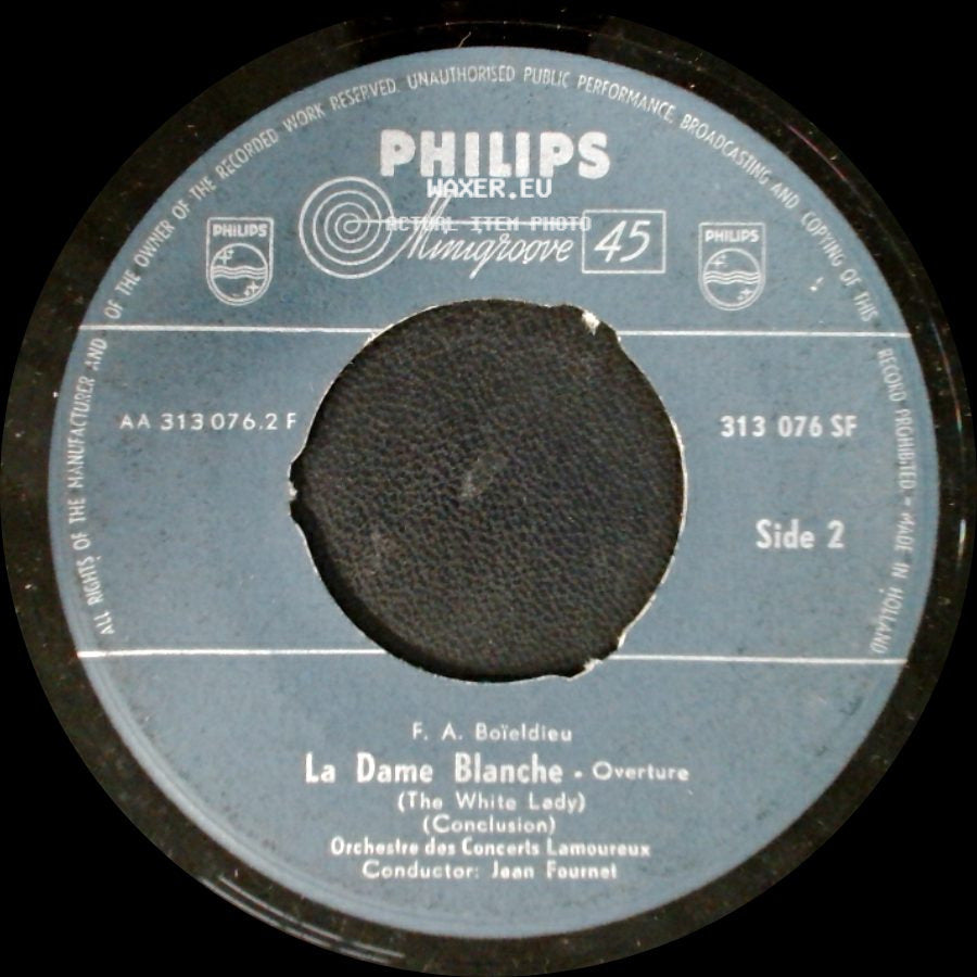 Orchestre Des Concerts Lamoureux - La Dame Blanche - Overture (The White Lady) / La Dame Blanche - Overture (The White Lady) (Conclusion) side B