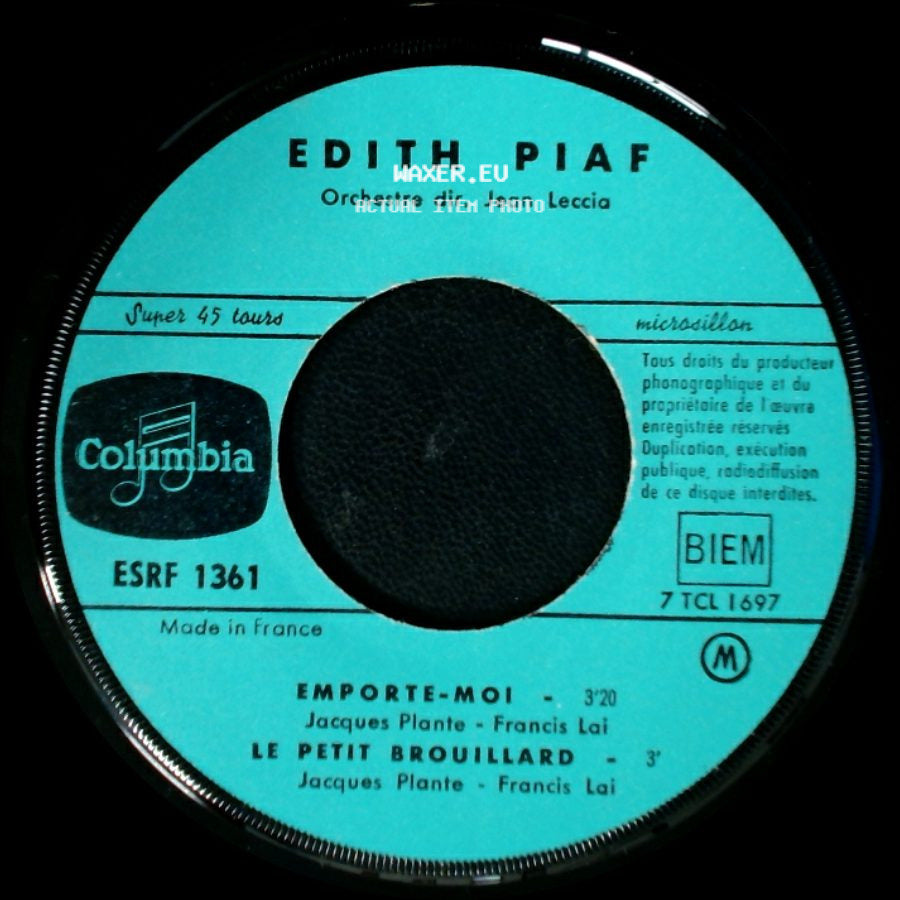 Edith Piaf - Emporte-Moi / Le Petit Brouillard / Unknown Title B side A