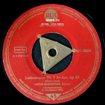 Artur Rubinstein - Liebestraum Nr. 3 As-Dur, Op. 62 / Prelude Nr. 1 Cis-Moll, Op. 3,2 side A