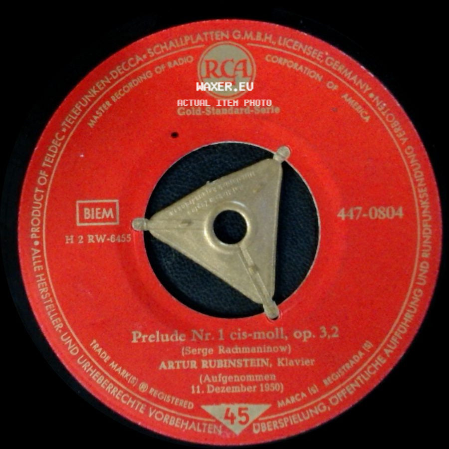 Artur Rubinstein - Liebestraum Nr. 3 As-Dur, Op. 62 / Prelude Nr. 1 Cis-Moll, Op. 3,2 side B