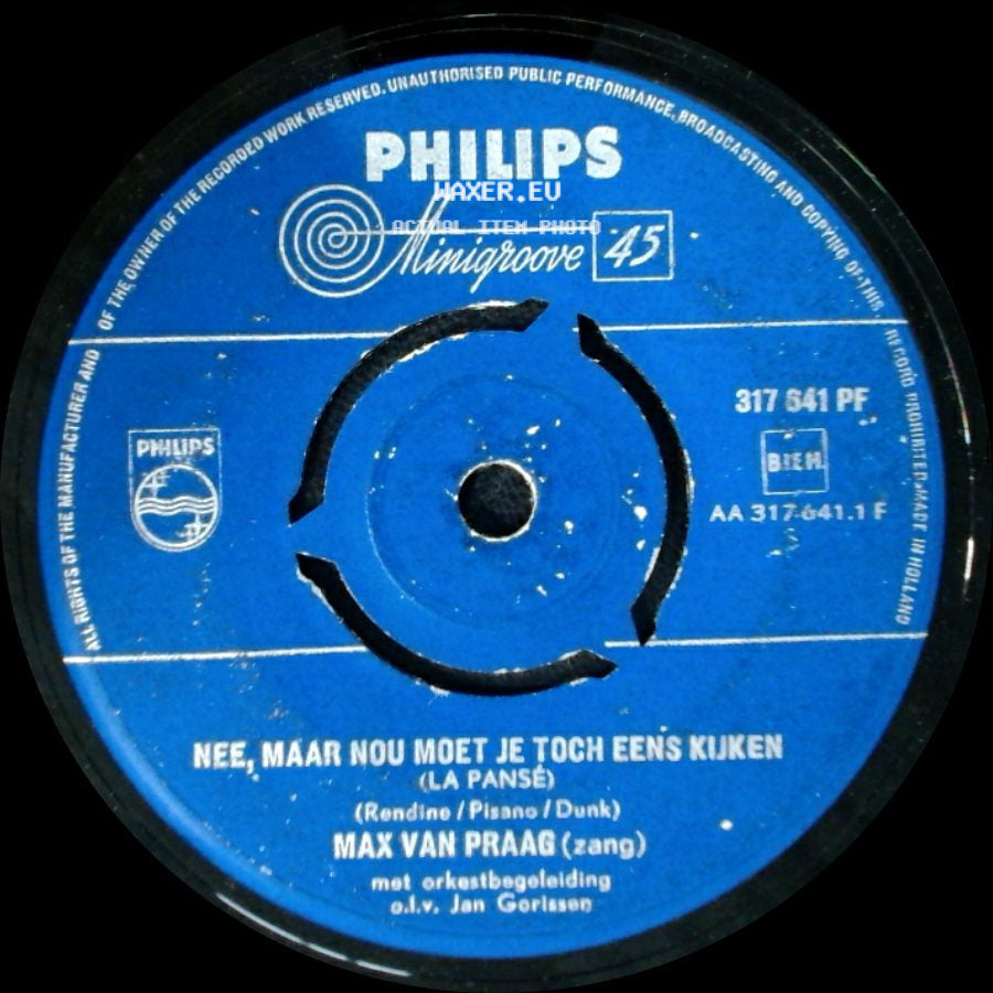 Max Van Praag - Zeeman, Waarom / Nee, Maar Nou Moet Je Toch Eens Kijken (La Panse) side B