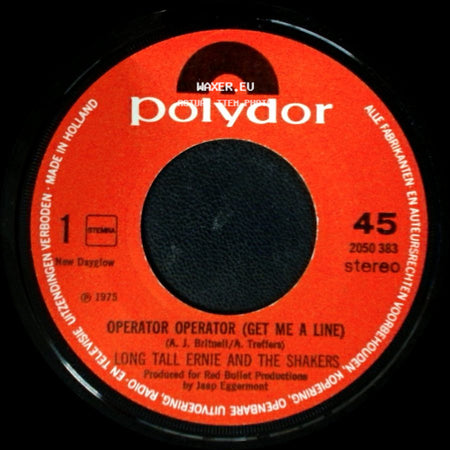 Long Tall Ernie And The Shakers - Pool-Shark / Operator Operator (Get Me A Line) side B