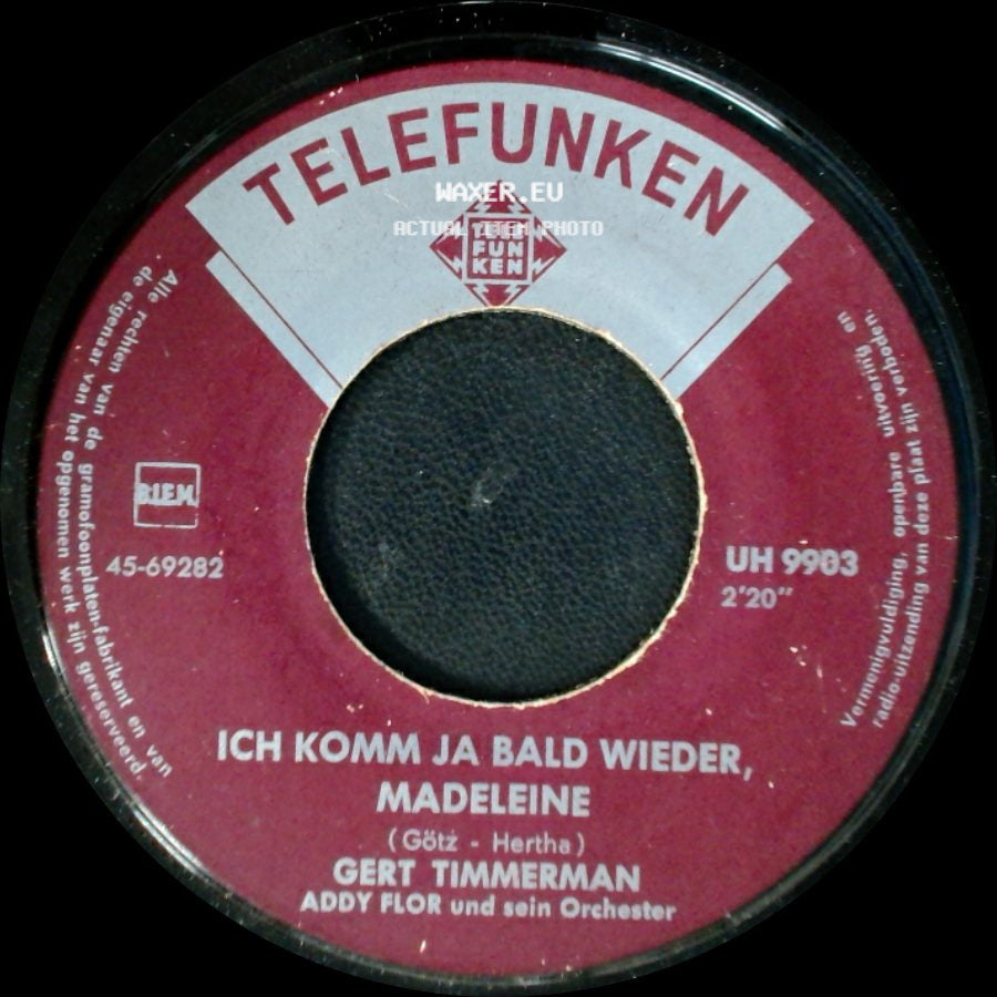 Gert Timmerman - Ich Komm Ja Bald Wieder, Madeleine / Wo Das Weite Meer Zu Ende Geht side A