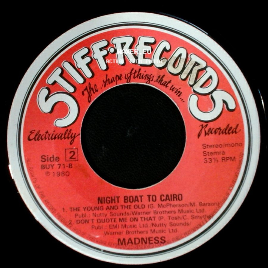 Madness - Night Boat To Cairo / Night Boat To Cairo side B