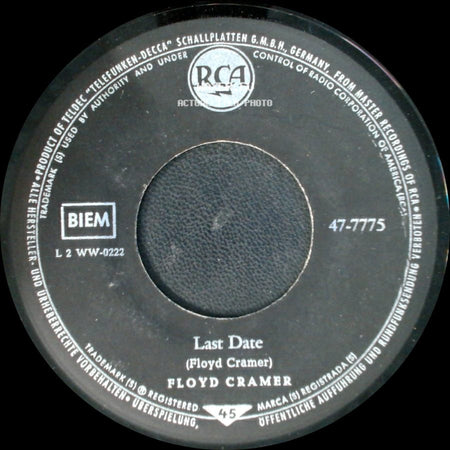 Floyd Cramer - Last Date / Sweetie Baby side A