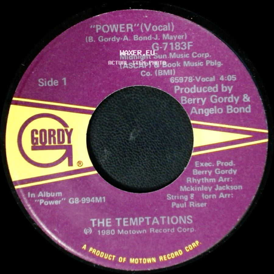 The Temptations - Power (Vocal) / Power (Instrumental) side A