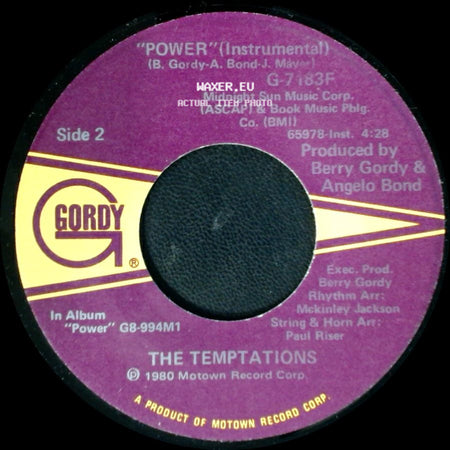 The Temptations - Power (Vocal) / Power (Instrumental) side B