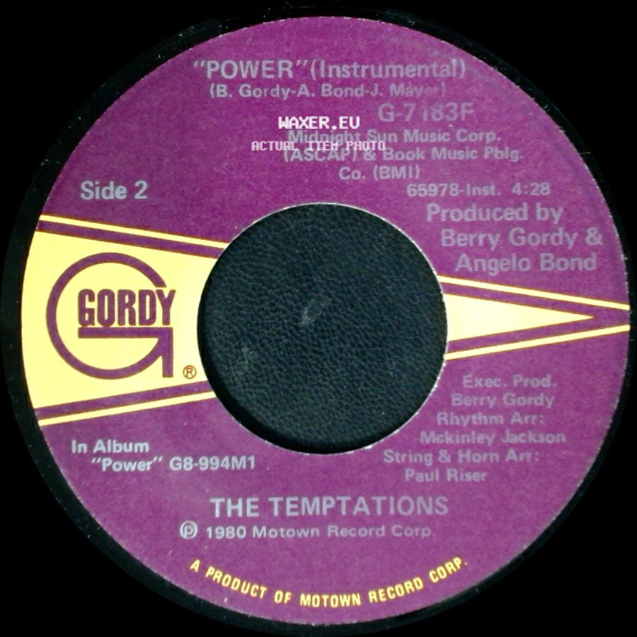 The Temptations - Power (Vocal) / Power (Instrumental) side B