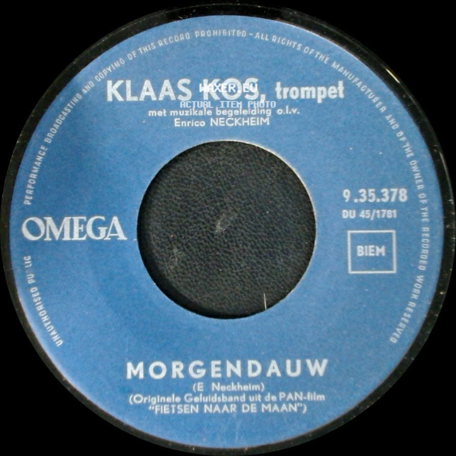 Klaas Kos / Klaas Kos, Trompet - Morgendauw / Vanavond side A