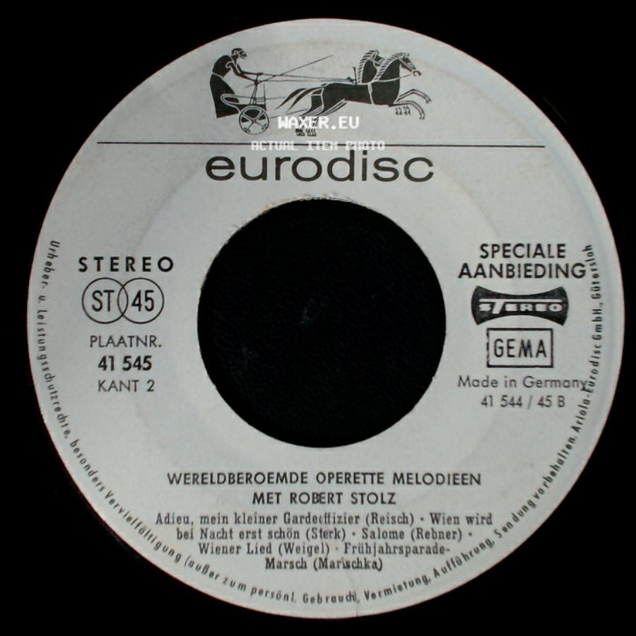 Robert Stolz - Wereldberoemde Operette Melodieen / Wereldberoemde Operette Melodieen side B