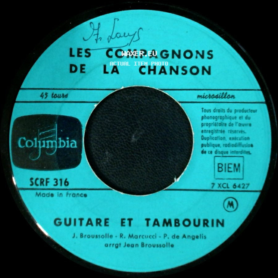 Les Compagnons De La Chanson - Guitare Et Tambourin / Les Gitans side A