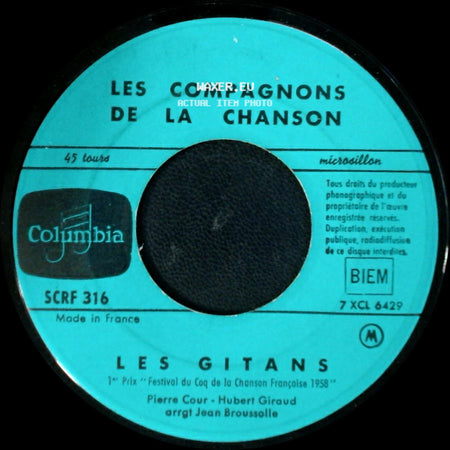 Les Compagnons De La Chanson - Guitare Et Tambourin / Les Gitans side B
