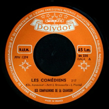 Les Compagnons De La Chanson - Les Comédiens / Amour Brésilien (Andorinha Preta) side A