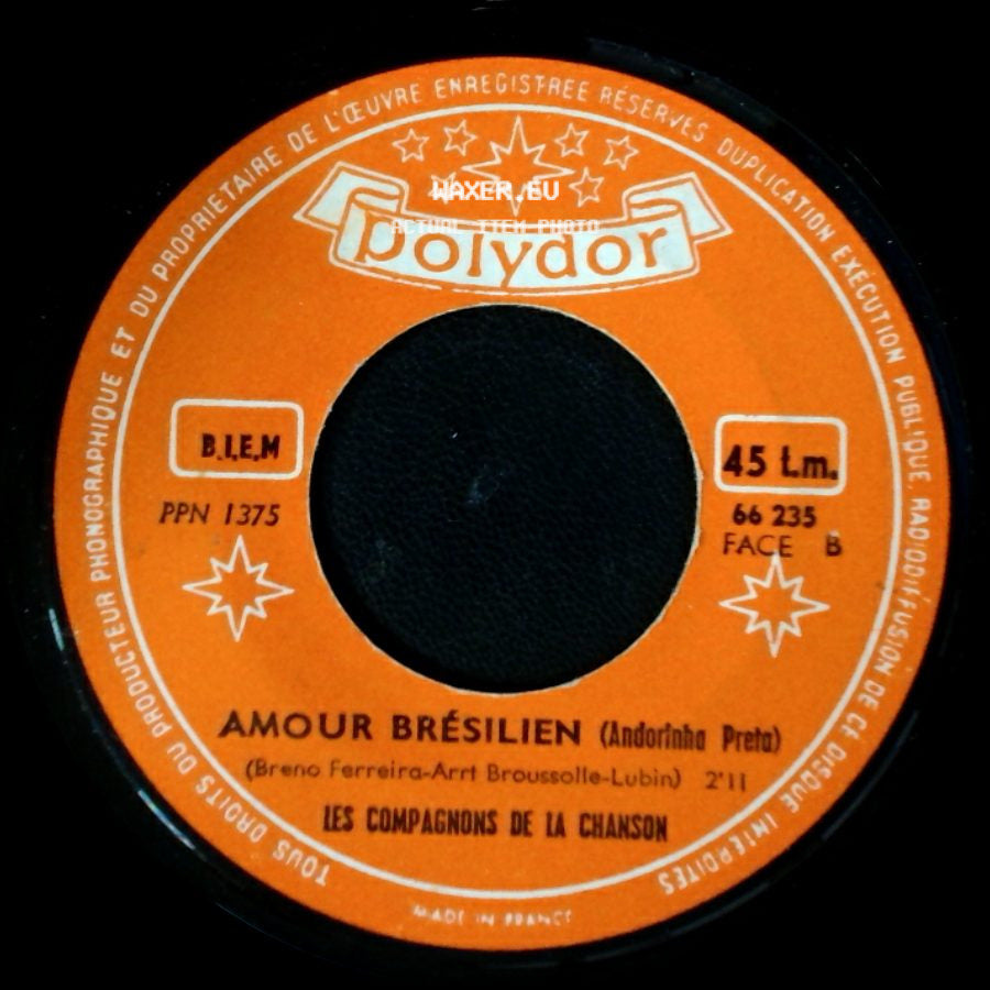 Les Compagnons De La Chanson - Les Comédiens / Amour Brésilien (Andorinha Preta) side B