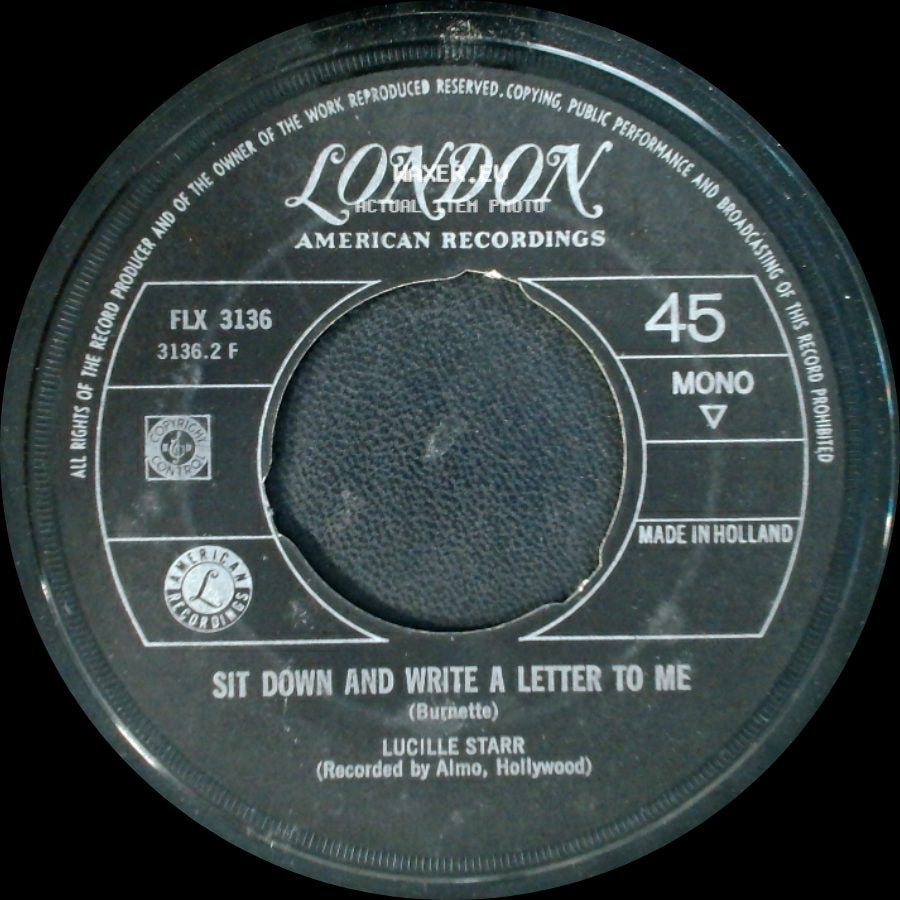 Lucille Starr - Quand Le Soleil Dit Bonjour Aux Montagnes / Sit Down And Write A Letter To Me side B