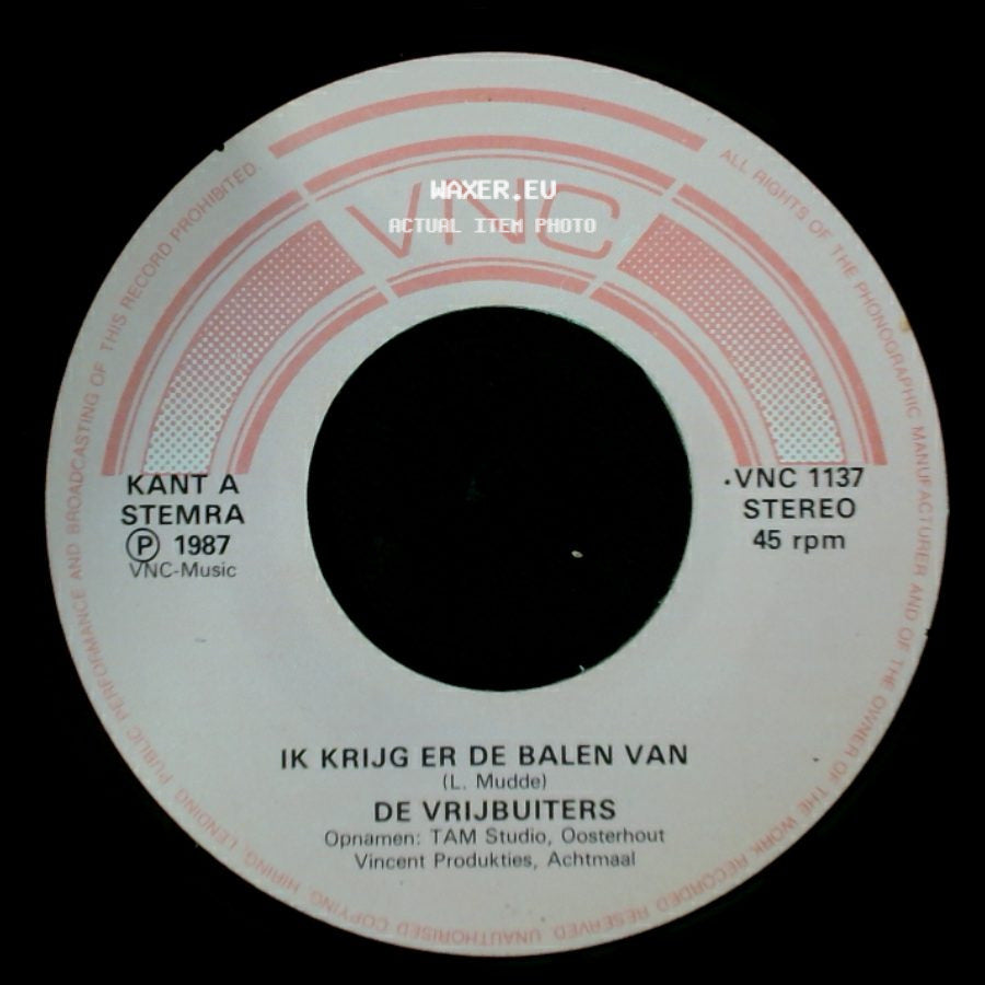 De Vrijbuiters - Billy Jones / Ik Krijg Er De Balen Van side B