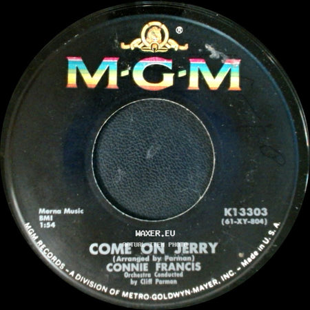 Connie Francis - Come On Jerry / Whose Heart Are You Breaking Tonight? side A