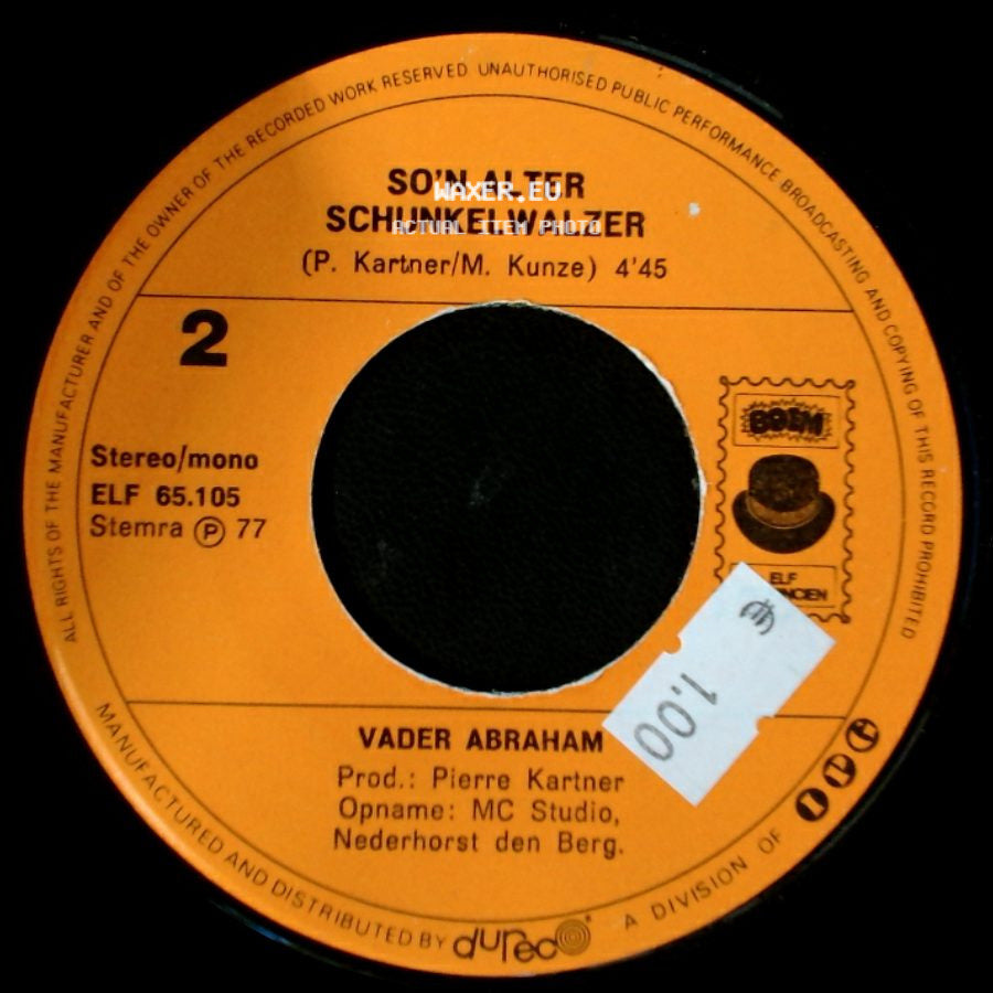 Vader Abraham - So'n Alter Schunkelwalzer / 't Smurfenlied side A