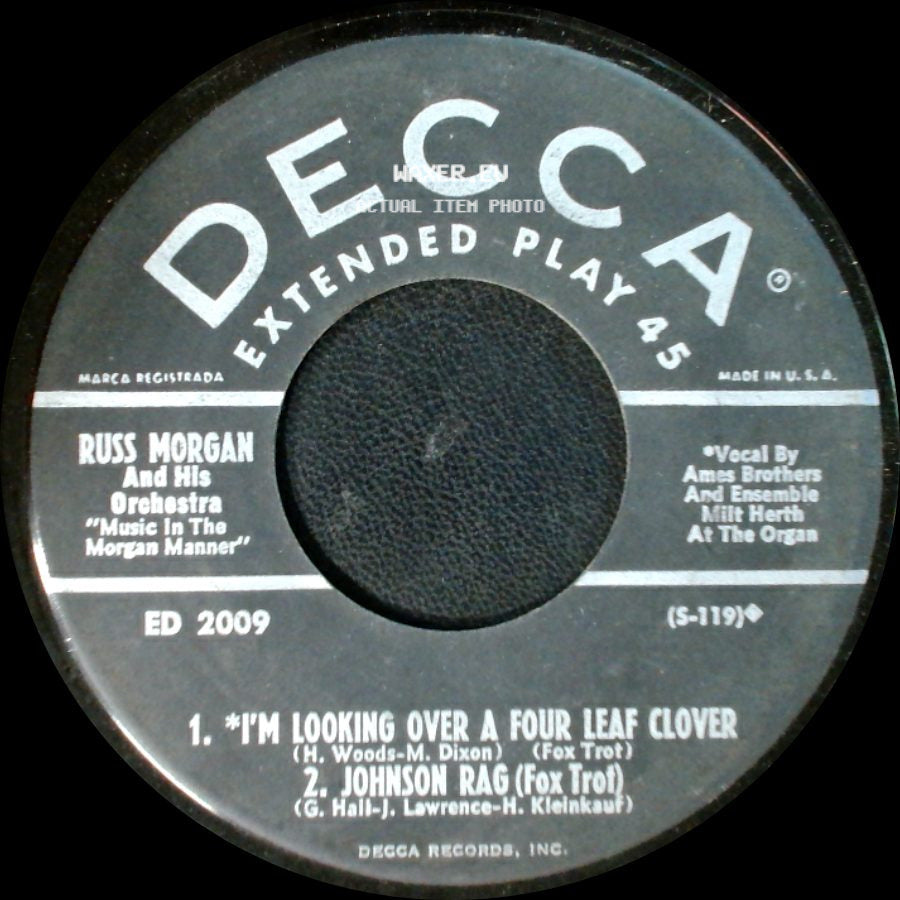 Russ Morgan And His Orchestra - Music In The Morgan Manner / Cruising Down The River / You, You, You Are The One side A