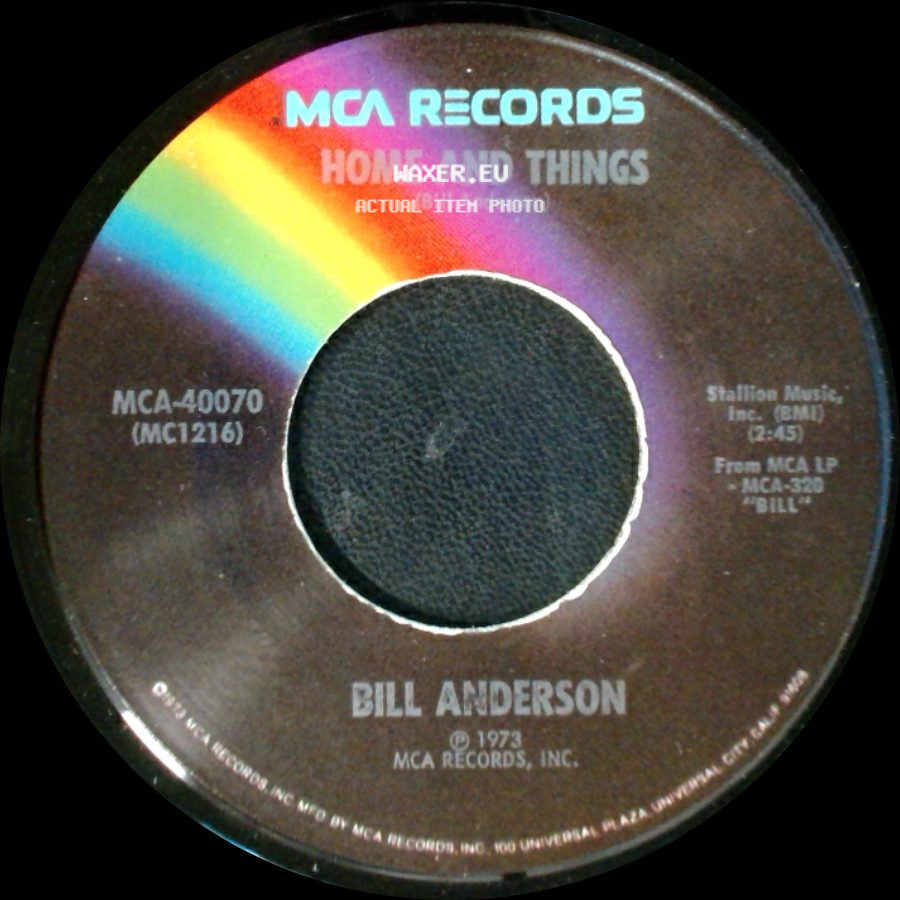 Bill Anderson - Home And Things / The Corner Of My Life side A