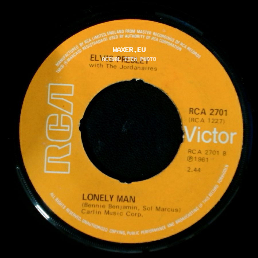 Elvis Presley With The Jordanaires - Lonely Man / Surrender (Torna A Surriento) side A