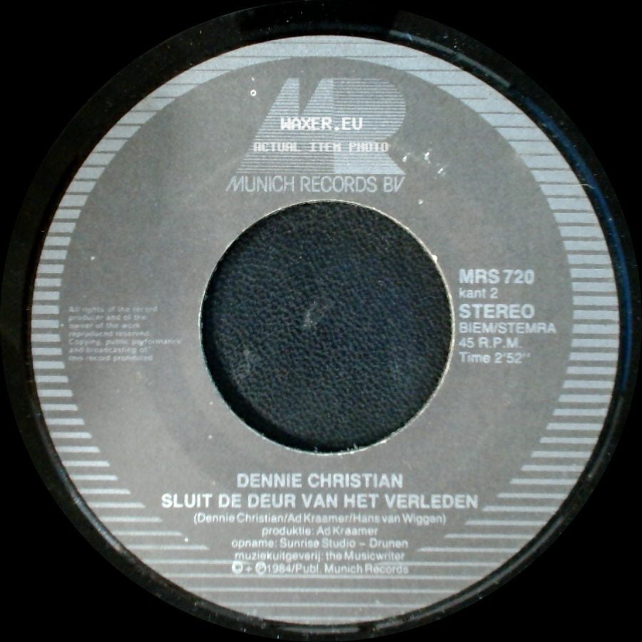 Dennie Christian & Freddy Breck / Dennie Christian - Annemarie (Jetzt Kommen Die Lustige Tagen) / Sluit De Deur Van Het Verleden side B