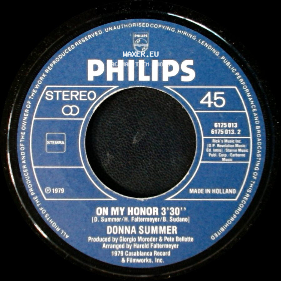 Donna Summer - On My Honor / Bad Girls 3'55'' side A