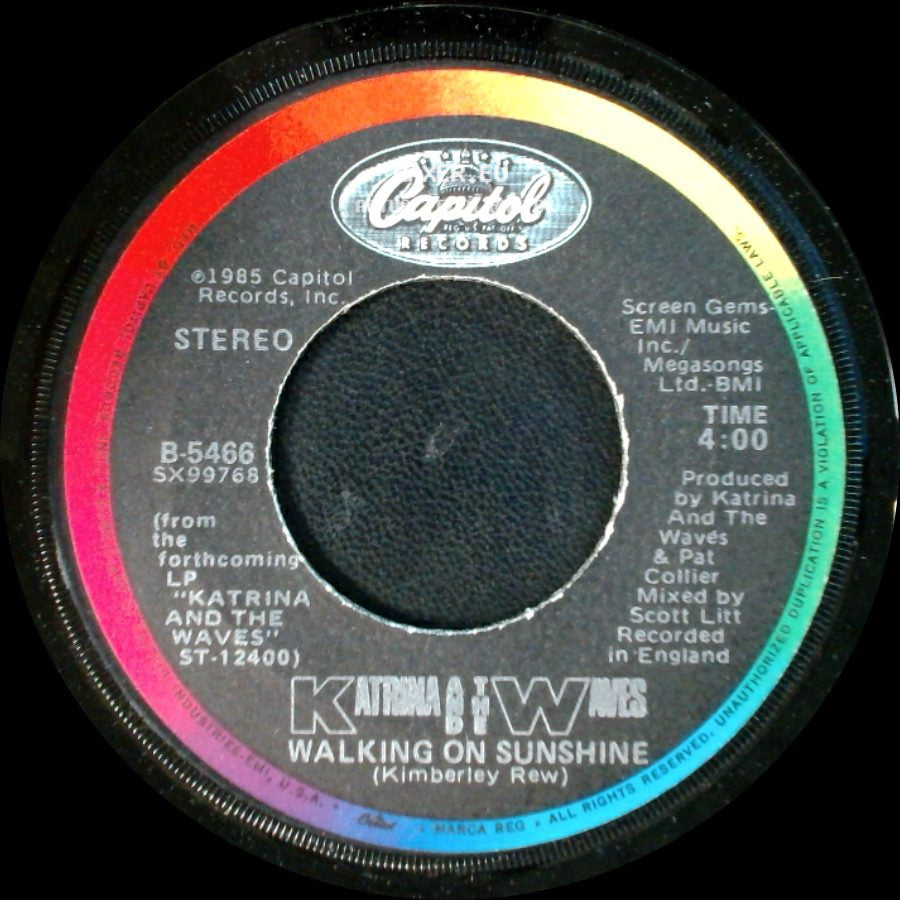 Katrina And The Waves - Walking On Sunshine / Going Down To Liverpool side A