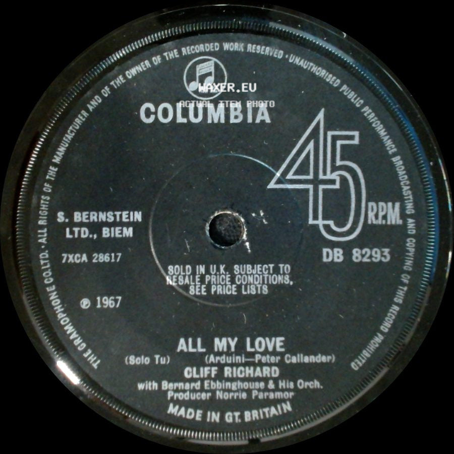 Cliff Richard - All My Love / Sweet Little Jesus Boy side A