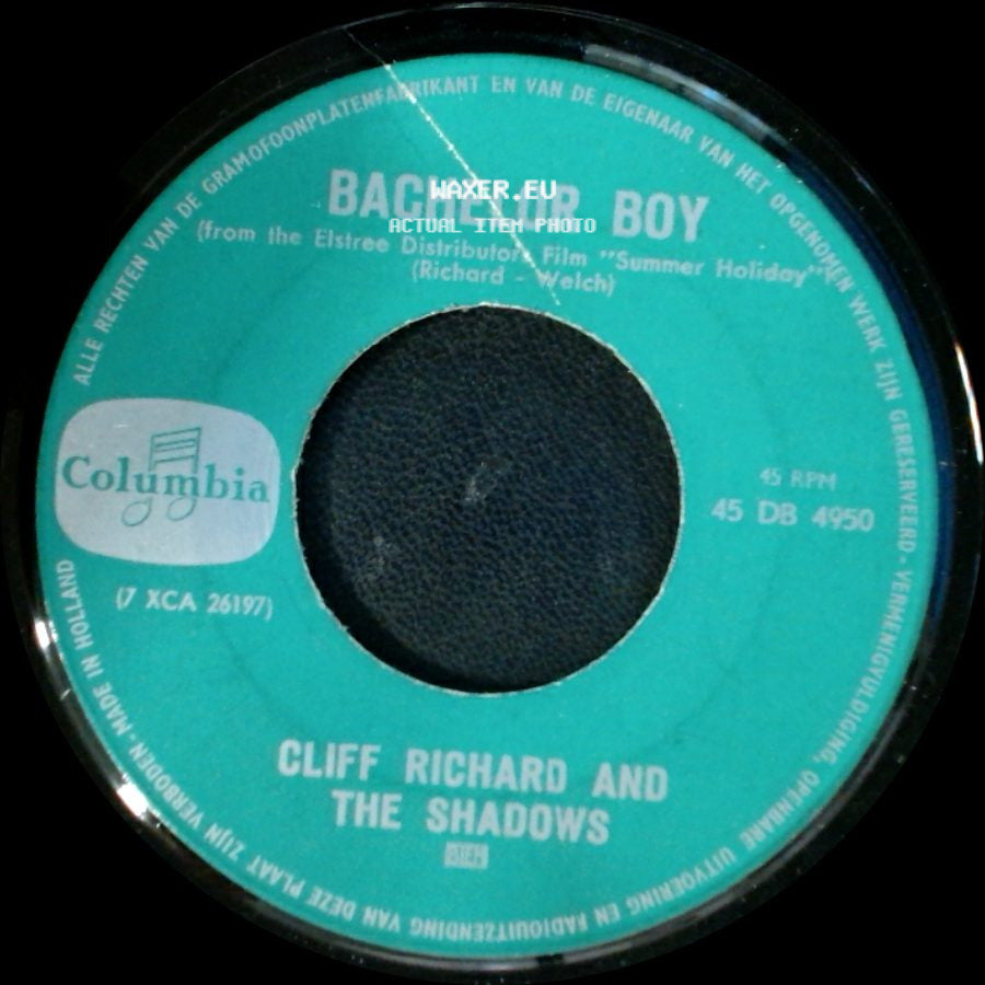Cliff Richard And The Shadows - Bachelor Boy / The Next Time side A