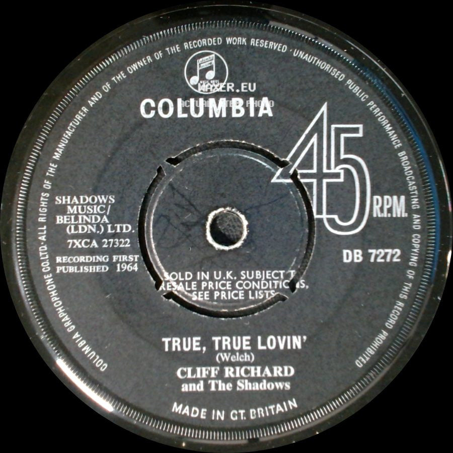 Cliff Richard / Cliff Richard And The Shadows - Constantly (L'edera) / True, True Lovin' side B
