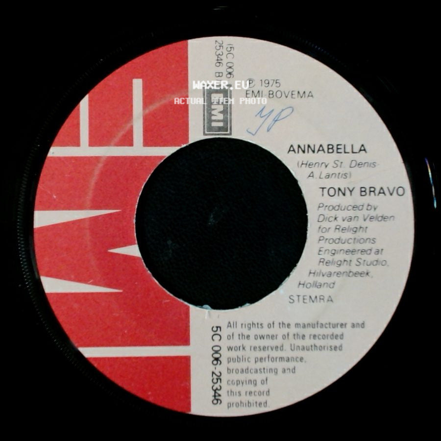 Tony Bravo - Holiday / Annabella side B