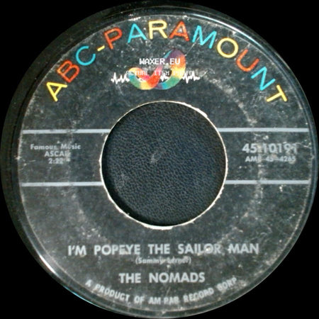 The Nomads - On The Atchinson, Topeka And The Santa Fe Rock / I'm Popeye The Sailor Man side B