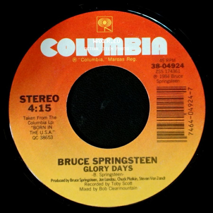 Bruce Springsteen - Glory Days / Stand On It side A